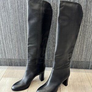 Jimmy Choo Madalie 80 Black Leather Knee Boots Size: 6